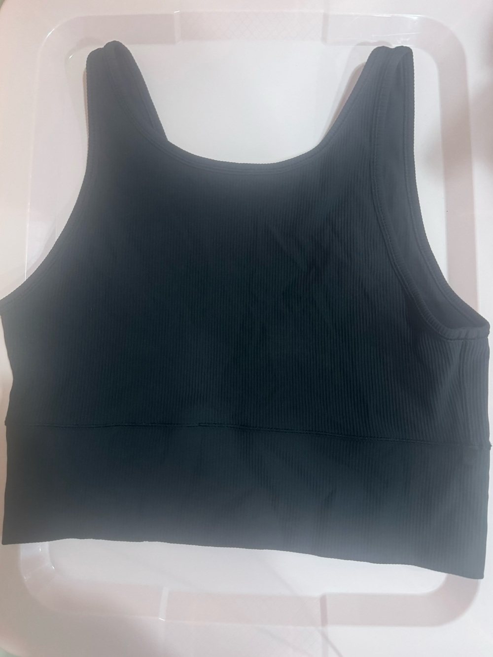 Lululemon Ribbed Black Crop Top